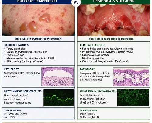 Bullous Pemphigoid vs Pemphigus Vulgaris