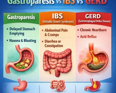 Gastroparesis vs IBS vs GERD