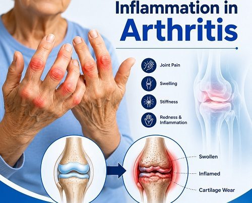 Person experiencing arthritis swelling in the hands with visible joint inflammation and stiffness.