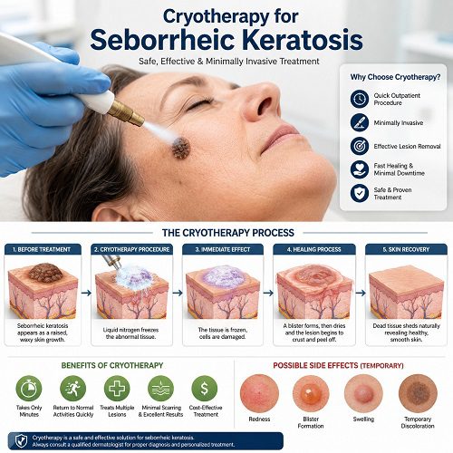 Cryotherapy for Seborrheic Keratosis: Benefits, Healing Time, and Side Effects