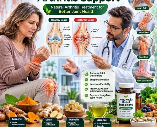 Herbal remedies for arthritis support featuring natural herbs, healthy joints, and holistic approaches to improve joint health and mobility.
