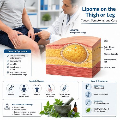 Lipoma on the Thigh or Leg: Causes, Symptoms and Care