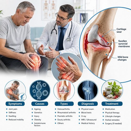 Arthritis Symptoms, Causes, Types, Diagnosis and Treatment