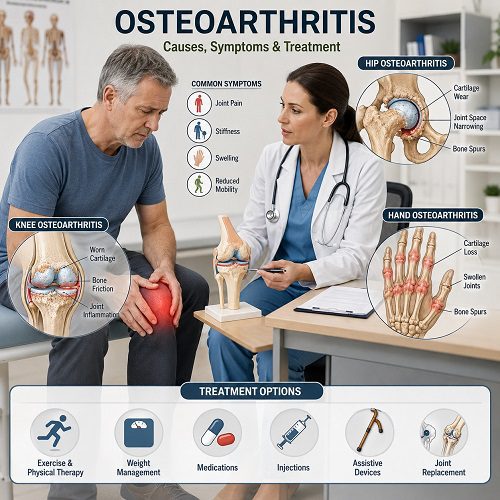 Osteoarthritis Causes, Symptoms and Treatment