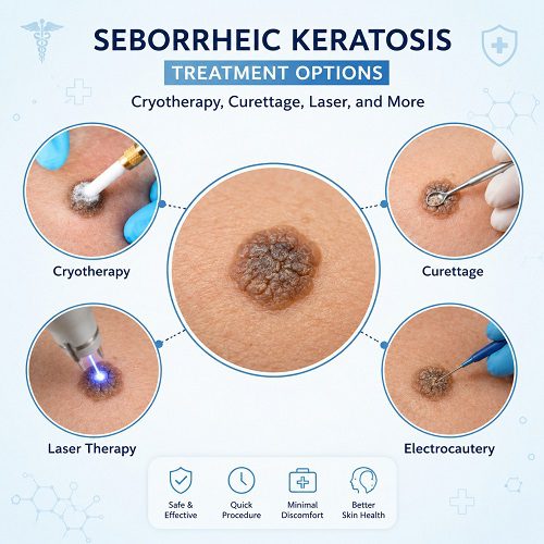 Seborrheic Keratosis Treatment Options: Cryotherapy, Curettage, Laser, and More