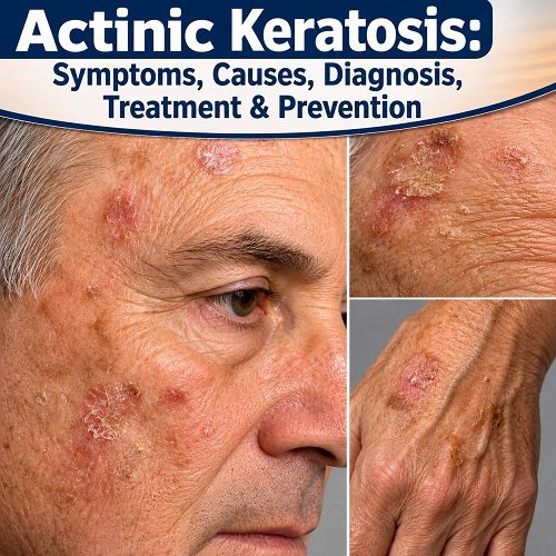 Actinic Keratosis: Symptoms, Causes, Diagnosis, Treatment & Prevention