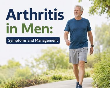 Man experiencing arthritis symptoms while managing joint pain