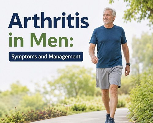 Man experiencing arthritis symptoms while managing joint pain