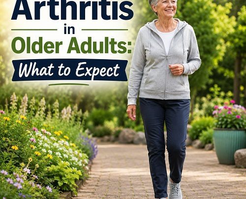 Older adult walking outdoors while managing arthritis and maintaining healthy joint movement