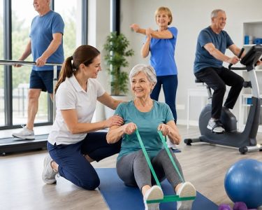 Person performing safe low-impact exercises for arthritis and joint mobility