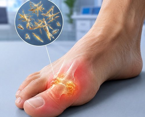 Gout Arthritis causing pain, swelling, and redness in the big toe