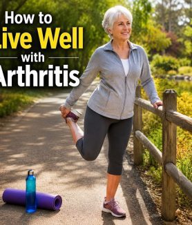 Person living well with arthritis through exercise and healthy lifestyle habits