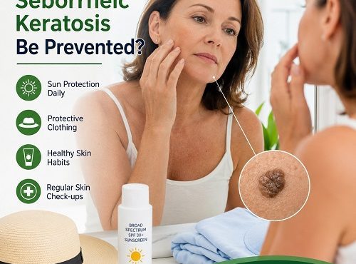 Can seborrheic keratosis be prevented with proper skin care and sun protection?