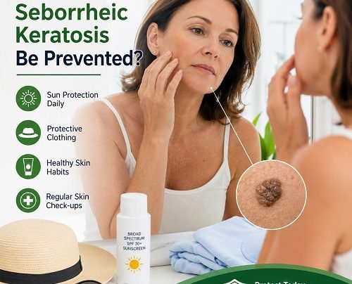 Can seborrheic keratosis be prevented with proper skin care and sun protection?