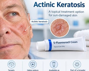 5-fluorouracil cream treatment for actinic keratosis on sun-damaged facial skin