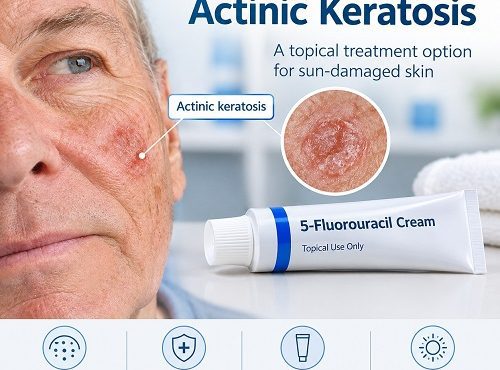 5-fluorouracil cream treatment for actinic keratosis on sun-damaged facial skin