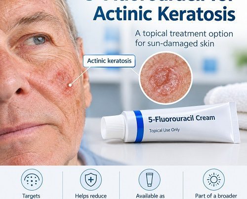 5-fluorouracil cream treatment for actinic keratosis on sun-damaged facial skin