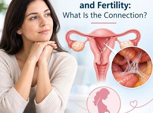 Abdominal adhesions and fertility showing pelvic scar tissue around the fallopian tubes and ovaries
