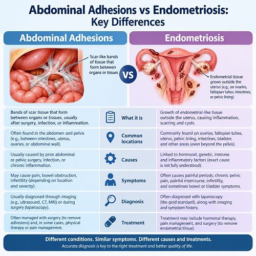 Abdominal Adhesions vs Endometriosis: Key Differences