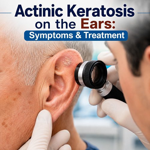 Actinic Keratosis on the Ears: Symptoms & Treatment