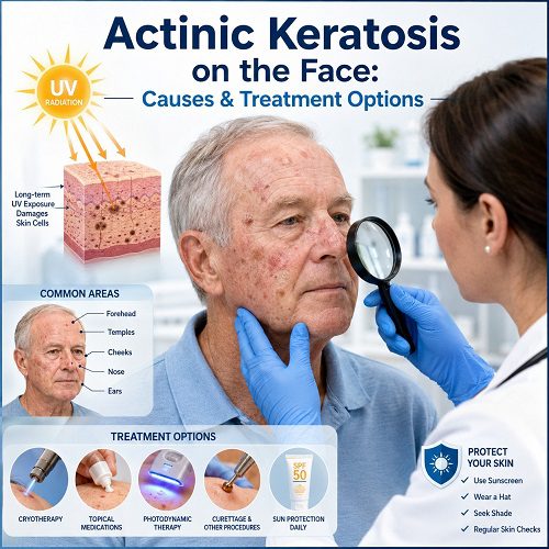 Actinic Keratosis on the Face: Causes & Treatment Options