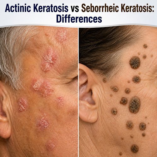 Actinic Keratosis vs Seborrheic Keratosis: Differences