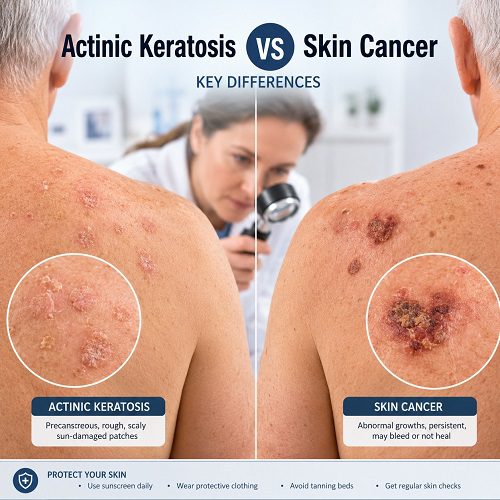 Actinic Keratosis vs Skin Cancer: Key Differences