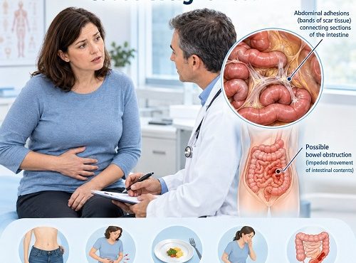 Can abdominal adhesions cause weight loss showing abdominal scar tissue and digestive symptoms