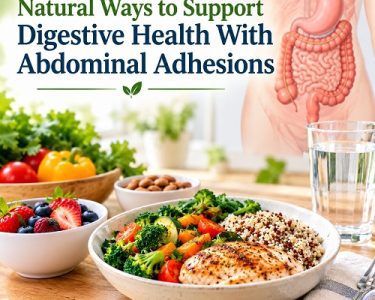 Natural support for abdominal health with healthy foods and digestive wellness