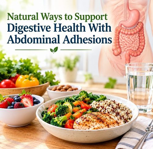 Natural support for abdominal health with healthy foods and digestive wellness