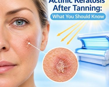 Actinic keratosis from tanning and UV-related skin damage