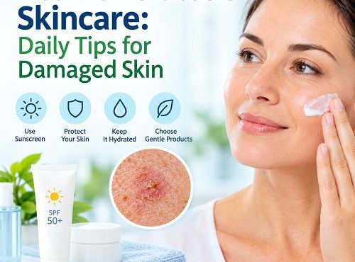 Woman applying moisturiser and sunscreen as part of skincare for actinic keratosis