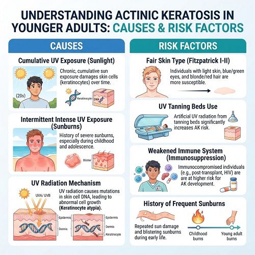 Actinic Keratosis in Younger Adults: Causes & Risk Factors
