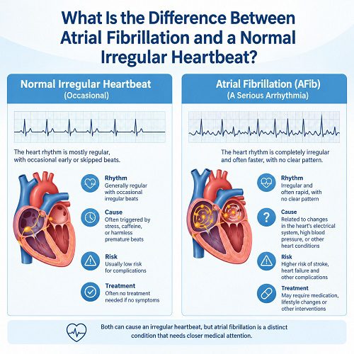 What Is the Difference Between Atrial Fibrillation and a Normal Irregular Heartbeat?