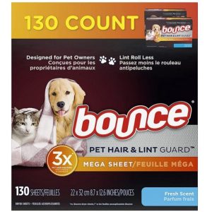 Bounce Pet Hair and Lint Guard Mega Dryer Sheets