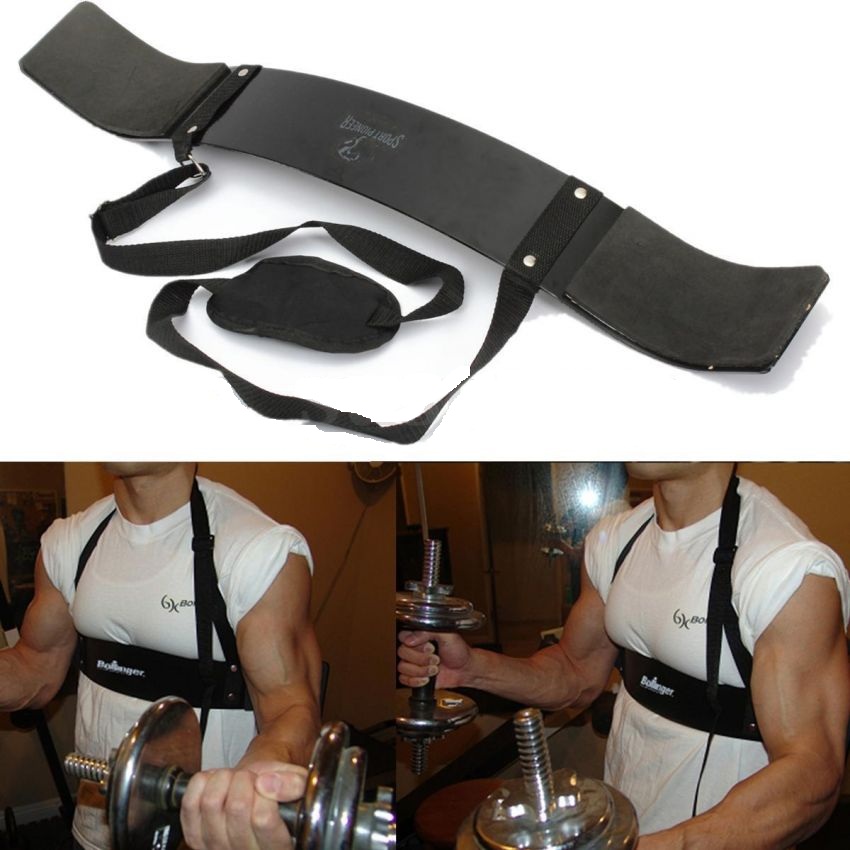 Heavy Duty Arm Blaster For Bicep Curls - Thick Aluminum Alloy With Adjustable Strap