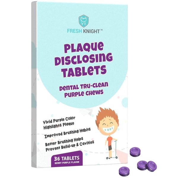 36 Count, Plaque Dental Disclosing Tablets for Kids or Adults